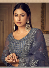 Photogenic Looking Gown in Dark Blue